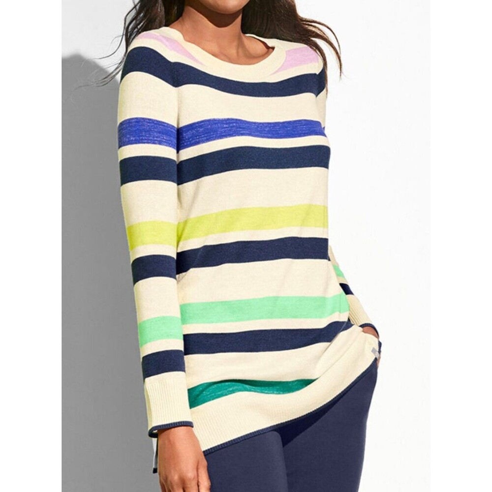 Talbots Tunic Striped Crewneck Sweater